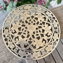 Load image into Gallery viewer, Vintage 6" Webster Co Silver Overlay &amp; Glass Table Trivet