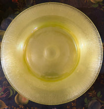 Load image into Gallery viewer, Fenton TOPAZ pattern Stretch Vaseline Glass plates