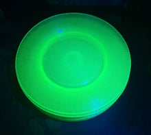 Load image into Gallery viewer, Fenton TOPAZ pattern Stretch Vaseline Glass plates
